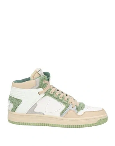 Philippe Model Man Sneakers Light Green Size 8 Leather, Textile Fibers