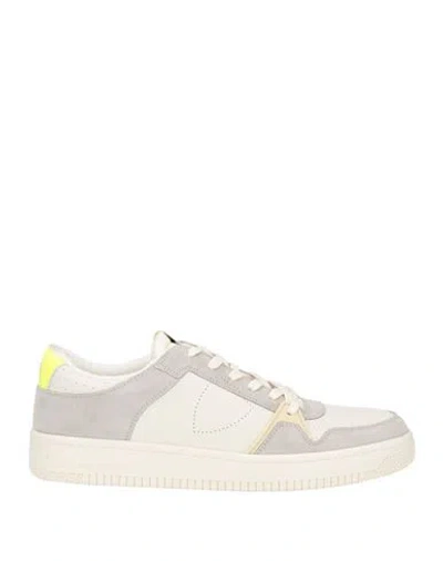 Philippe Model Man Sneakers Light Grey Size 10 Leather In White