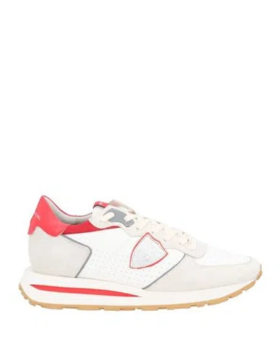 Philippe Model Man Sneakers Light Grey Size 12 Leather, Textile Fibers