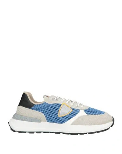 Philippe Model Man Sneakers Light Grey Size 12 Leather, Textile Fibers