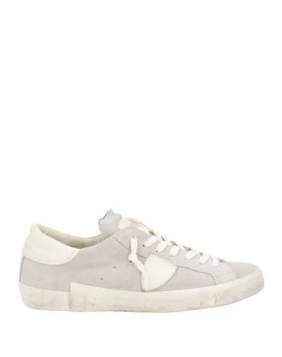 Philippe Model Man Sneakers Light Grey Size 8 Leather