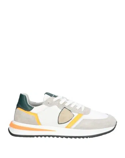 Philippe Model Man Sneakers Light Grey Size 9 Leather, Textile Fibers