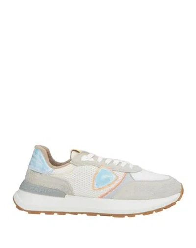 Philippe Model Man Sneakers Light Grey Size 9 Leather, Textile Fibers