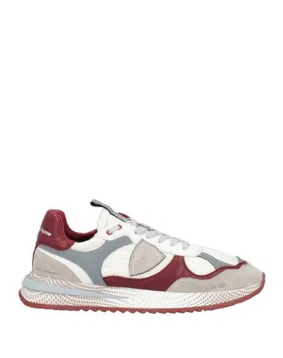 Philippe Model Man Sneakers Light Grey Size 9 Leather, Textile Fibers