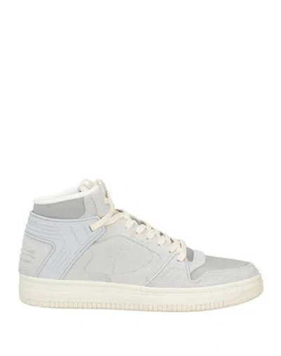 Philippe Model Man Sneakers Light Grey Size 9 Leather, Textile Fibers