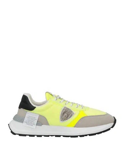 Philippe Model Man Sneakers Lime Green Size 9 Leather, Textile Fibers