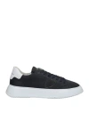 Philippe Model Man Sneakers Midnight Blue Size 9 Soft Leather In Black