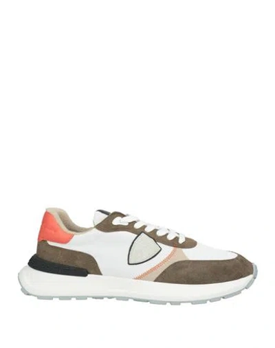 Philippe Model Man Sneakers Military Green Size 11 Leather, Textile Fibers