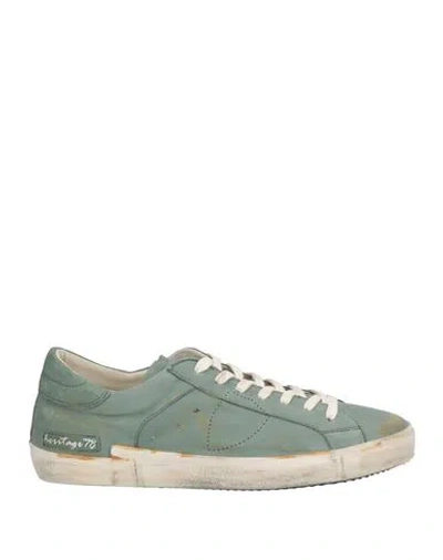 Philippe Model Man Sneakers Military Green Size 9 Leather