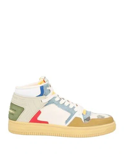 Philippe Model Man Sneakers Military Green Size 7 Leather, Textile Fibers