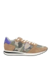 Philippe Model Man Sneakers Military Green Size 9 Leather, Textile Fibers