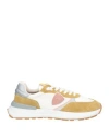 Philippe Model Man Sneakers Mustard Size 9 Leather, Textile Fibers In Yellow