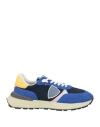 Philippe Model Man Sneakers Navy Size 7 Leather, Textile Fibers In Navy Blue