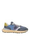 Philippe Model Man Sneakers Navy Size 7 Leather, Textile Fibers In Navy Blue