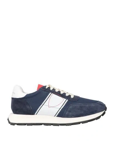 Philippe Model Man Sneakers Navy Size 9 Textile Fibers, Leather In Blue