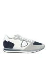 Philippe Model Man Sneakers Off White Size 9 Leather, Textile Fibers In Off White