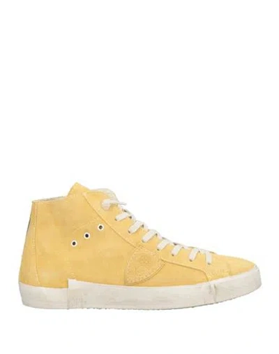Philippe Model Man Sneakers Pastel Yellow Size 8 Leather