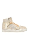 Philippe Model Man Sneakers Platinum Size 8 Leather, Textile Fibers In Grey