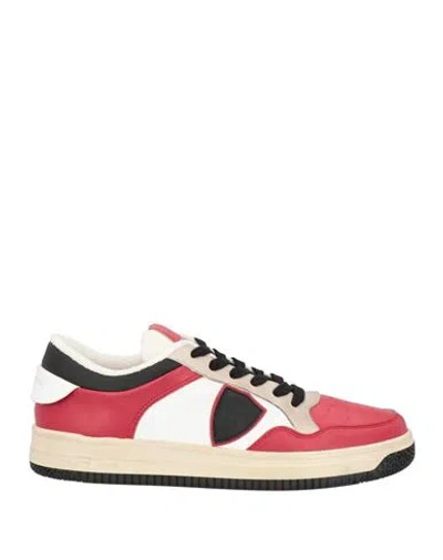 Philippe Model Man Sneakers Red Size 9 Textile Fibers