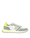 Philippe Model Man Sneakers Sage Green Size 7 Leather, Textile Fibers In Sage Green