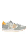 Philippe Model Man Sneakers Sage Green Size 9 Leather, Textile Fibers In Sage Green