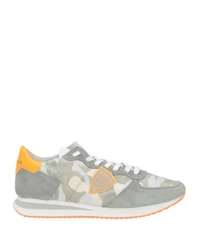 Philippe Model Man Sneakers Sage Green Size 9 Leather, Textile Fibers