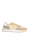Philippe Model Man Sneakers Sand Size 13 Leather, Textile Fibers In Brown