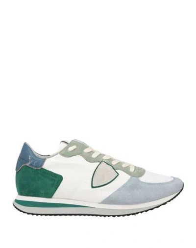 Philippe Model Man Sneakers Sky Blue Size 9 Leather, Textile Fibers