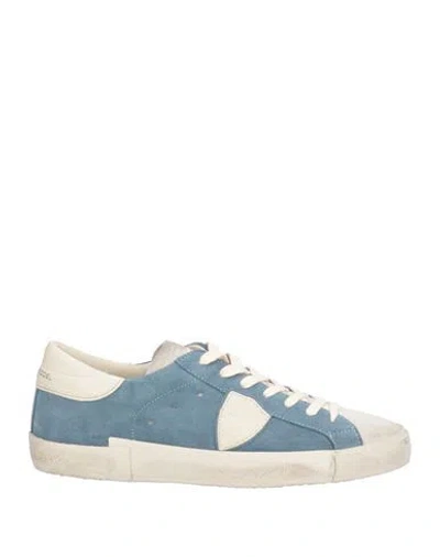 Philippe Model Man Sneakers Slate Blue Size 8 Leather