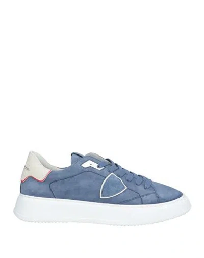 Philippe Model Man Sneakers Slate Blue Size 9 Leather