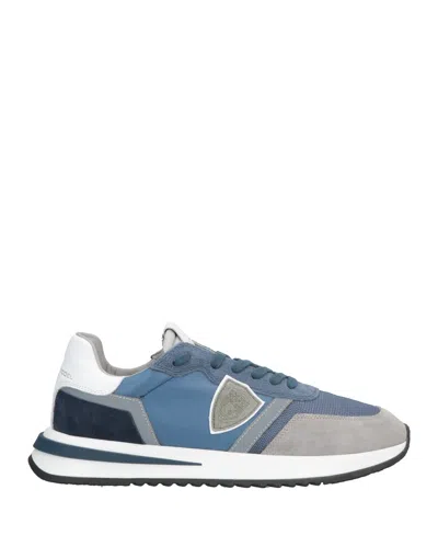 Philippe Model Sneakers In Slate Blue
