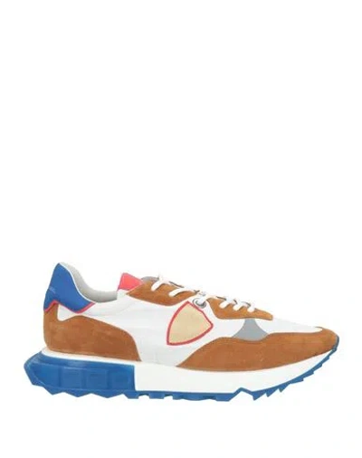 Philippe Model Man Sneakers Tan Size 13 Leather, Textile Fibers In Brown