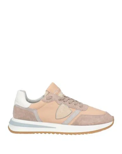 Philippe Model Man Sneakers Taupe Size 9 Leather In Grey