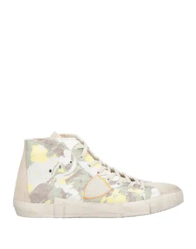 Philippe Model Man Sneakers White Size 8 Leather, Textile Fibers