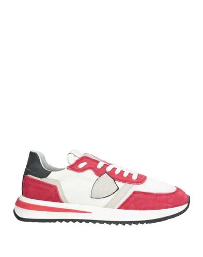 Philippe Model Man Sneakers White Size 9 Leather, Textile Fibers