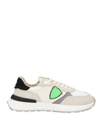 Philippe Model Man Sneakers White Size 7 Leather, Textile Fibers