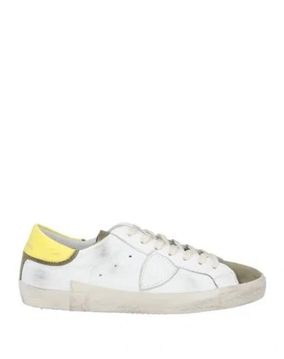 Philippe Model Man Sneakers White Size 8 Leather In Transparent