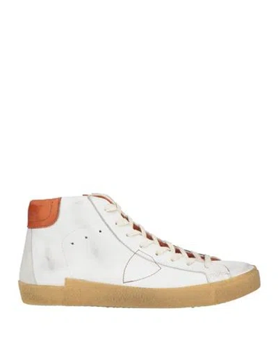 Philippe Model Man Sneakers White Size 8 Leather In Multi