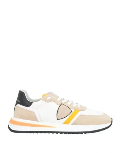 Philippe Model Man Sneakers White Size 8 Leather, Textile Fibers