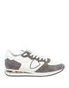 Philippe Model Man Sneakers Off White Size 9 Leather, Textile Fibers In White