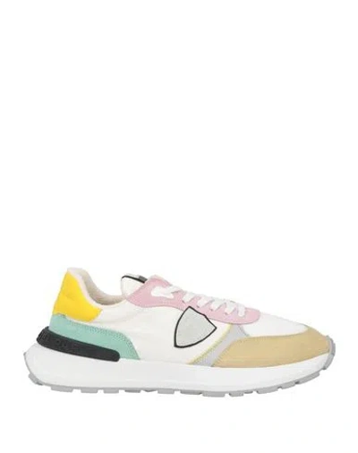 Philippe Model Man Sneakers White Size 8 Leather, Textile Fibers