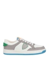 Philippe Model Man Sneakers White Size 9 Calfskin, Textile Fibers In White