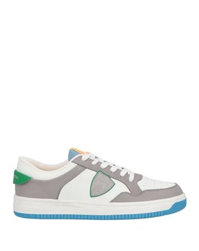 Philippe Model Man Sneakers White Size 9 Calfskin, Textile Fibers