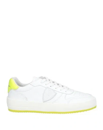 PHILIPPE MODEL PHILIPPE MODEL MAN SNEAKERS WHITE SIZE 8 LEATHER