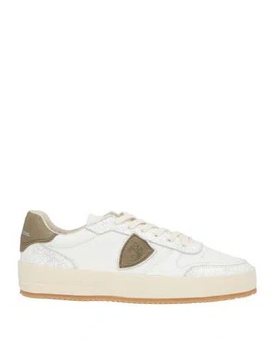 Philippe Model Man Sneakers White Size 9 Leather In Multi
