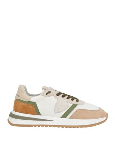 Philippe Model Man Sneakers White Size 9 Leather, Textile Fibers