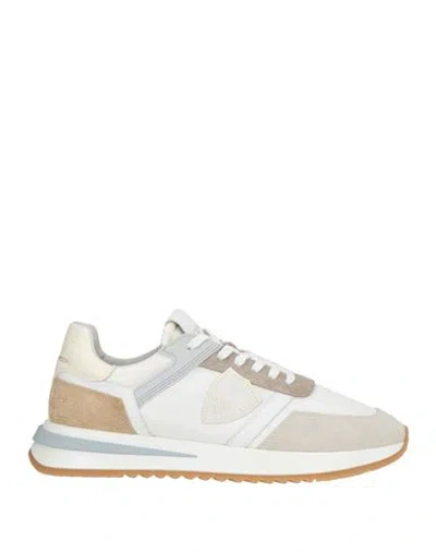 Philippe Model Man Sneakers White Size 9 Leather, Textile Fibers In Multi