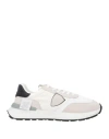 PHILIPPE MODEL PHILIPPE MODEL MAN SNEAKERS WHITE SIZE 9 LEATHER, TEXTILE FIBERS