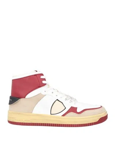Philippe Model Man Sneakers White Size 9 Leather, Textile Fibers