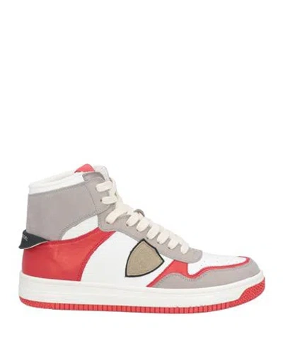 Philippe Model Man Sneakers White Size 7 Leather, Textile Fibers